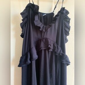 Old Navy Flouncy Navy Blue Maxi Dress 2X